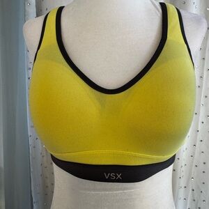 Victoria's Secret Yellow and Black Sports Bra